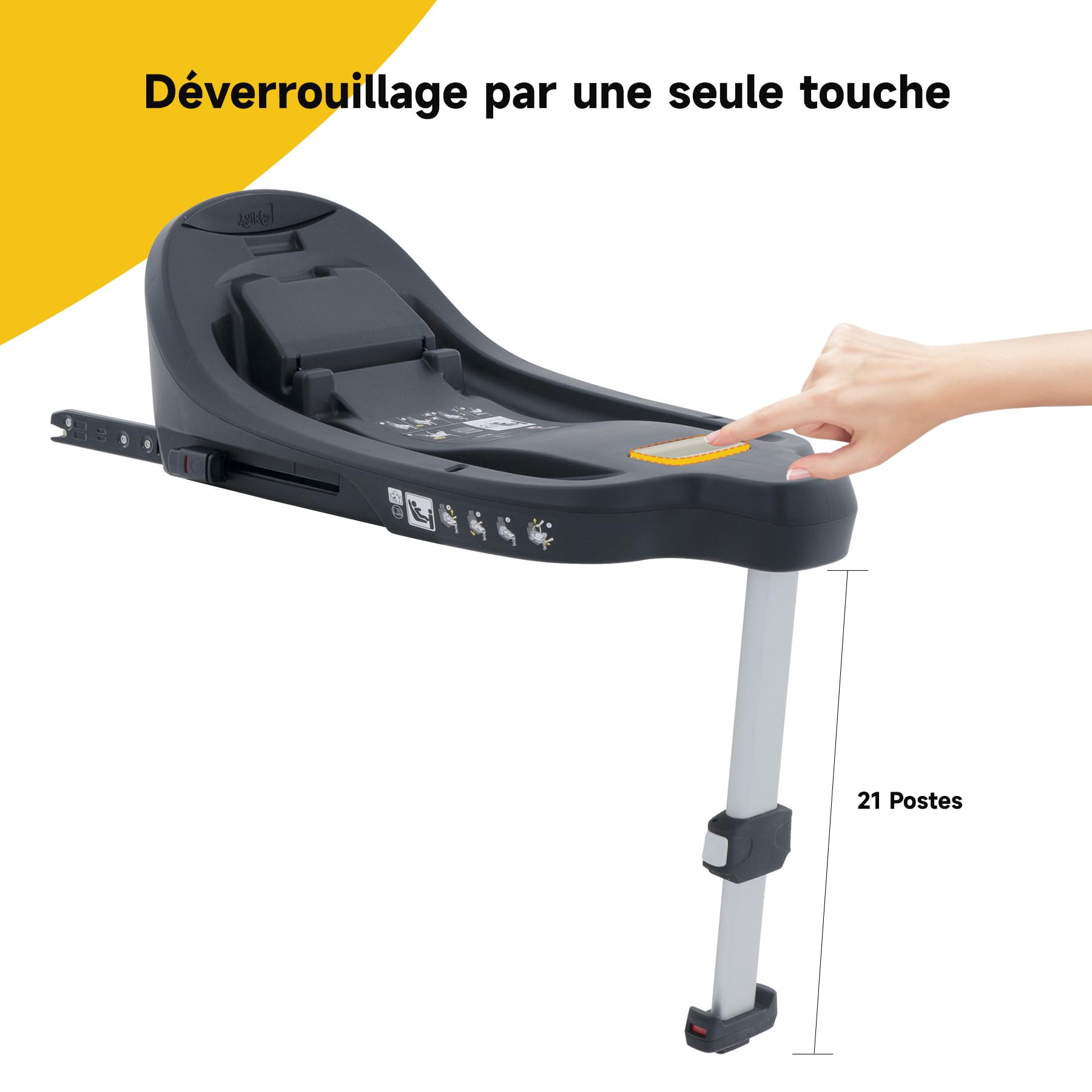 Jovikids Siege Auto avec Base, ECE R129 i-Size, 0-18 Mois, ISOFIX, Appui-tête Réglable en 9 Positions, Porte-Bébé de voyage Groupe 0/0+, 40-87 cm, Léger, Siège Auto pour Nouveau-né (Noir)