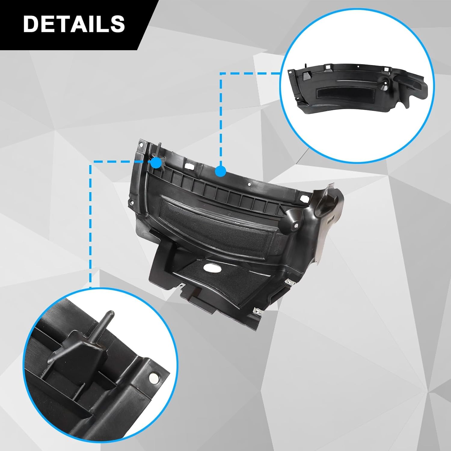 1 Pair Front Section Fender Liners Compatible with Audi A6 Quattro S6 2012-2015 Replace# 4G0853888C 4G0853887C AU1243100 AU1242100 LH & RH Front Section Wheel Fender Flare