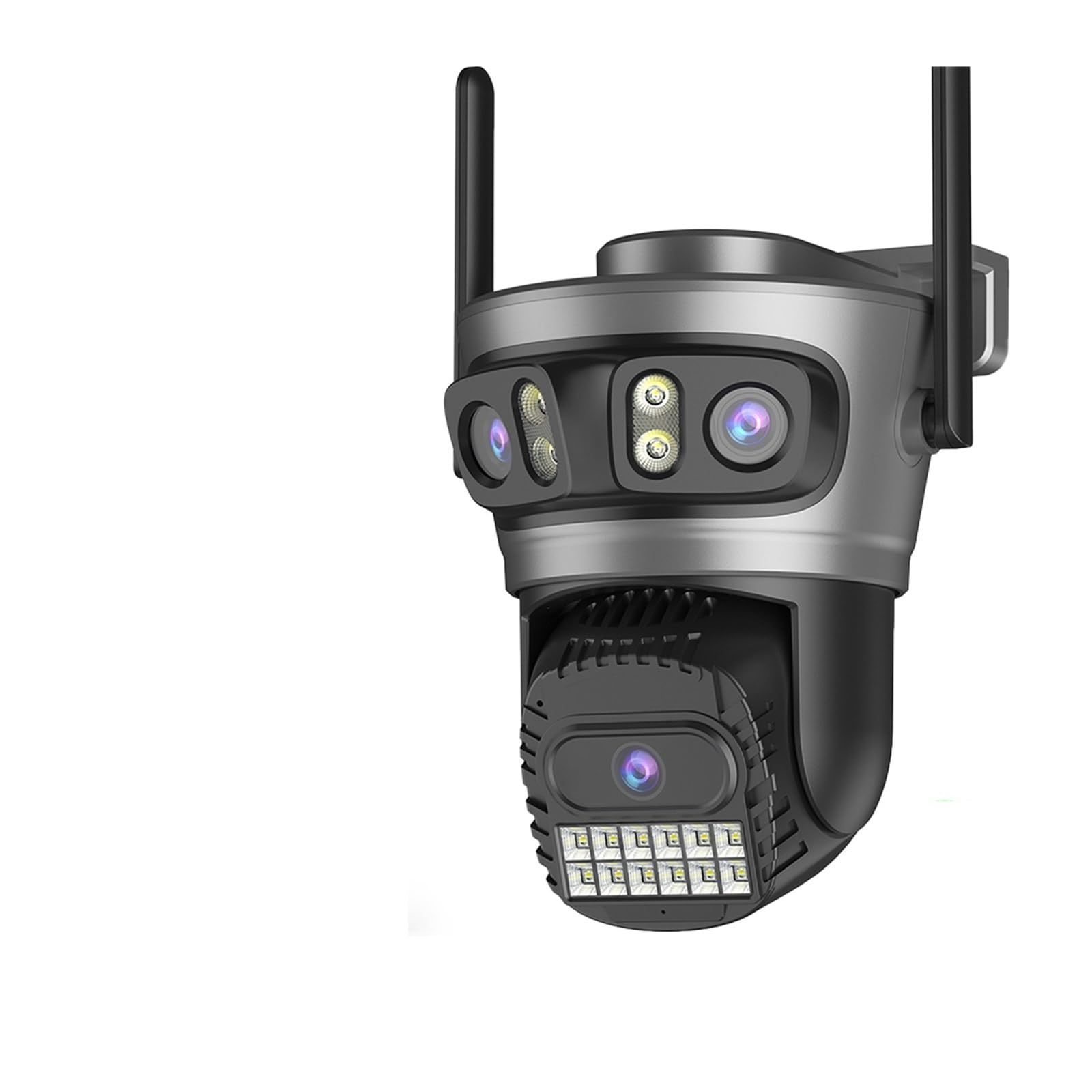 Oshpmbdlyfj Au Plug 15Mp 8K Three Lens Three Screens Ptz Wifi Camera Outdoor Hd 5G Wifi Security Camera Ai Human Detection Home Surveillance Camera(,15Mp No Sd Card)