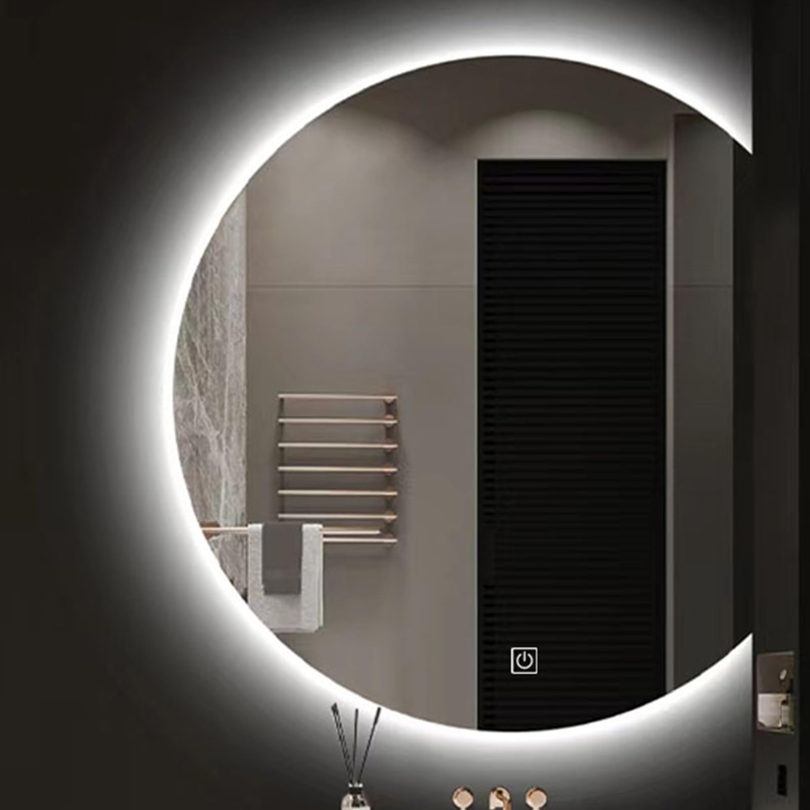 Miroir mural anti-buée pour résoudre le manque de lumière en un geste