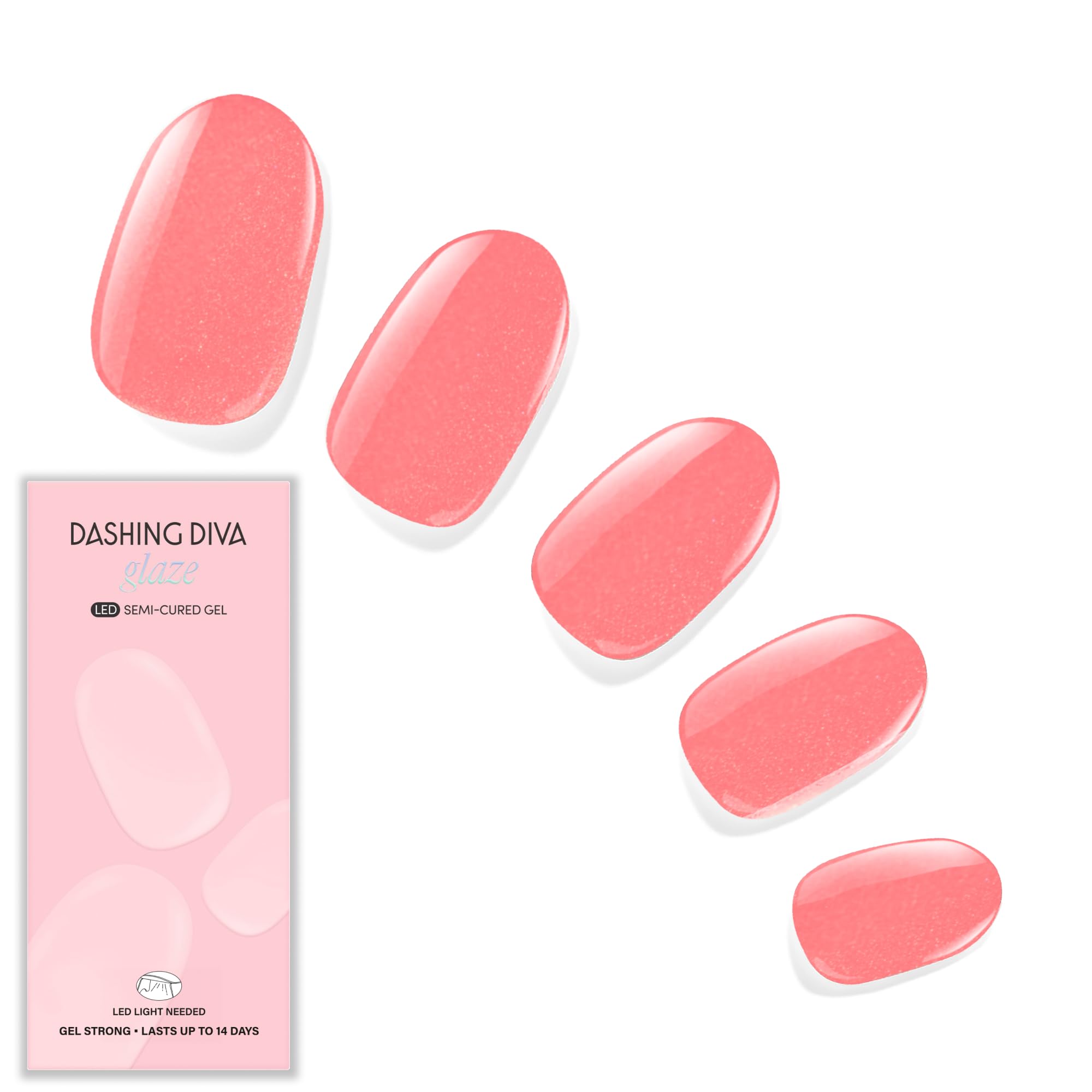 DASHING DIVA特別セット（7個） Amazon.com: Dashing Diva Glaze Nail Strip Set - Grapefruit Gone