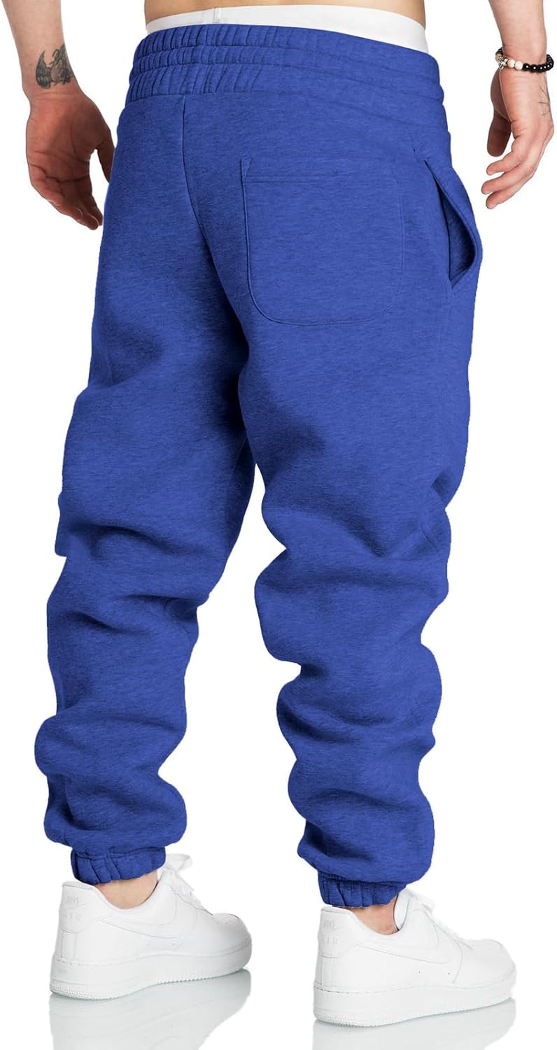 A WATERWANG Men's Sweatpants Casual Cotton Tapered Joggers Athletic Sweat Pants for Men Workout Running with Pockets - Image 3