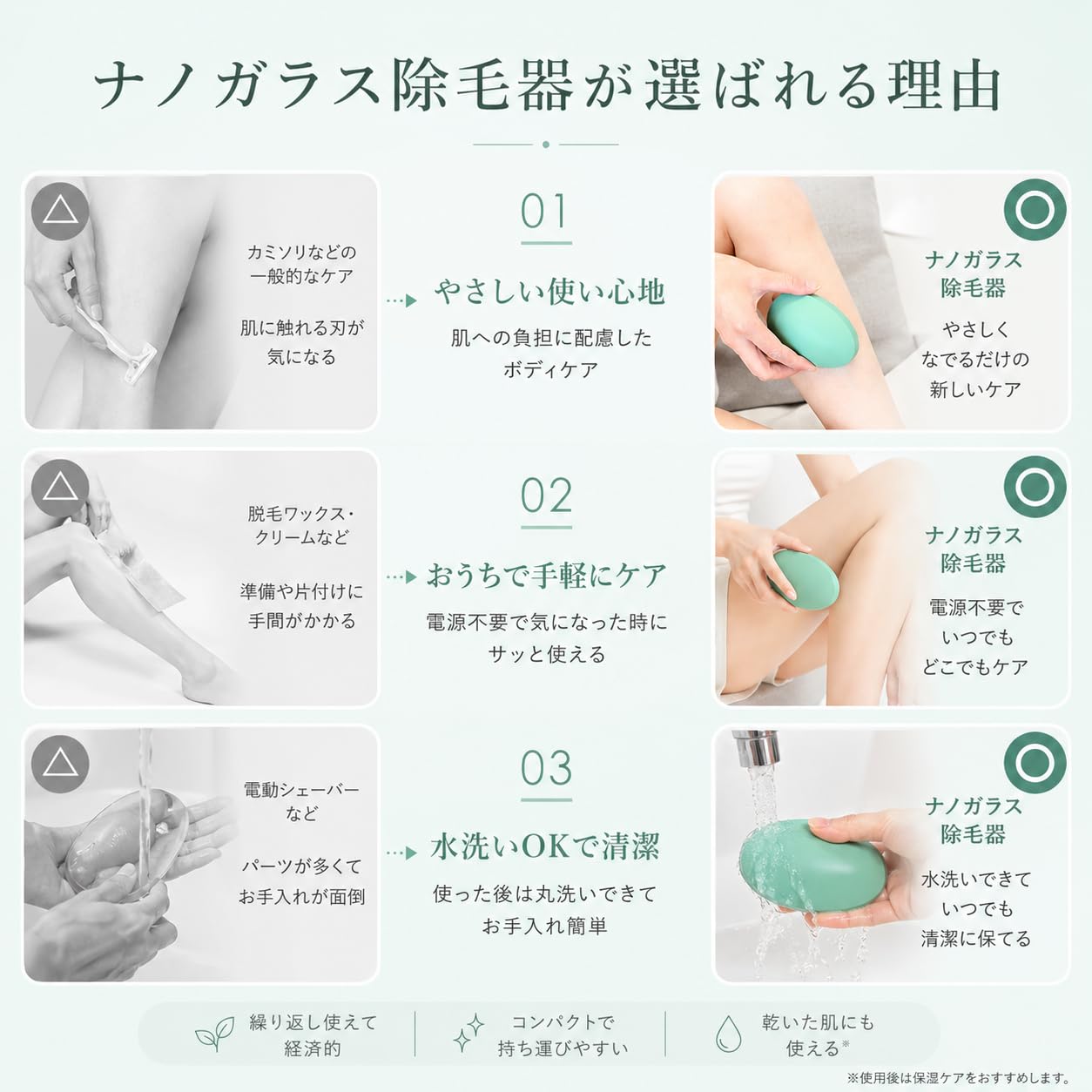 Amazon.co.jp: sumiren 【2026革新最新傑作】脱毛器 擦るだけ 物理脱毛