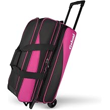 Goloni 3 Ball Bowling Bag with Wheels, Rolling Bowling Roller Bag with Retractable Handle for Balls & Bowling Accessories