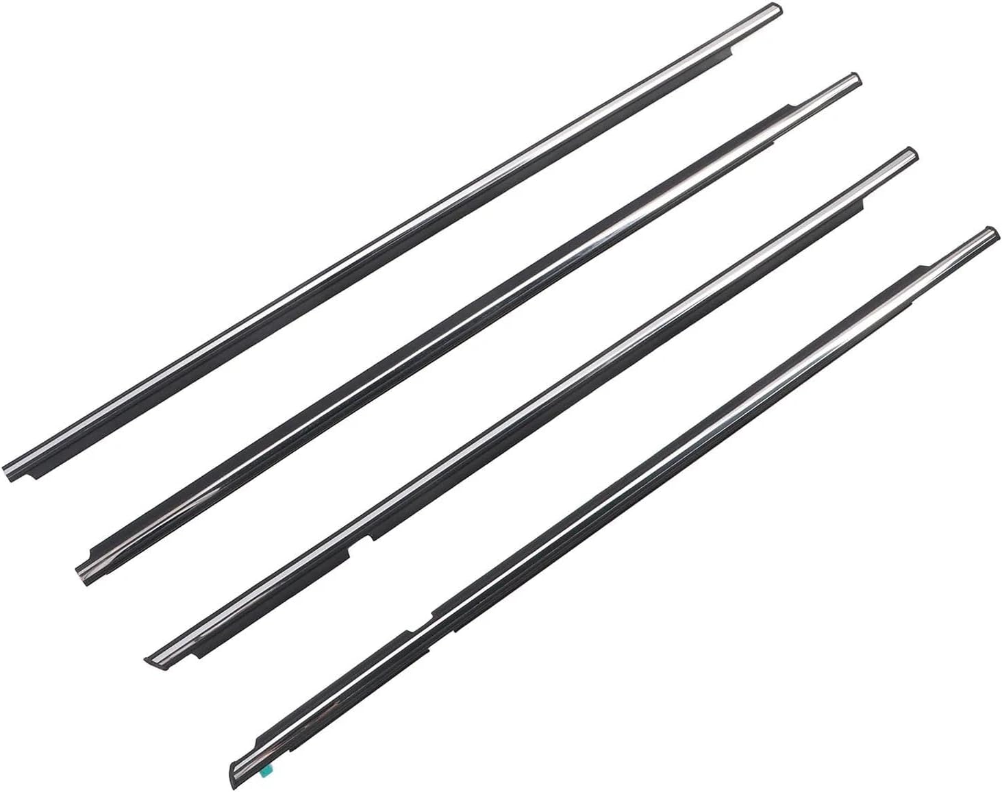 4PCS 車のドアウィンドウ ウェザーストリップ AB3Z2625554F ドアウィンドウ シーリングストリップ 【リアバンパーディフューザーパイロット】
