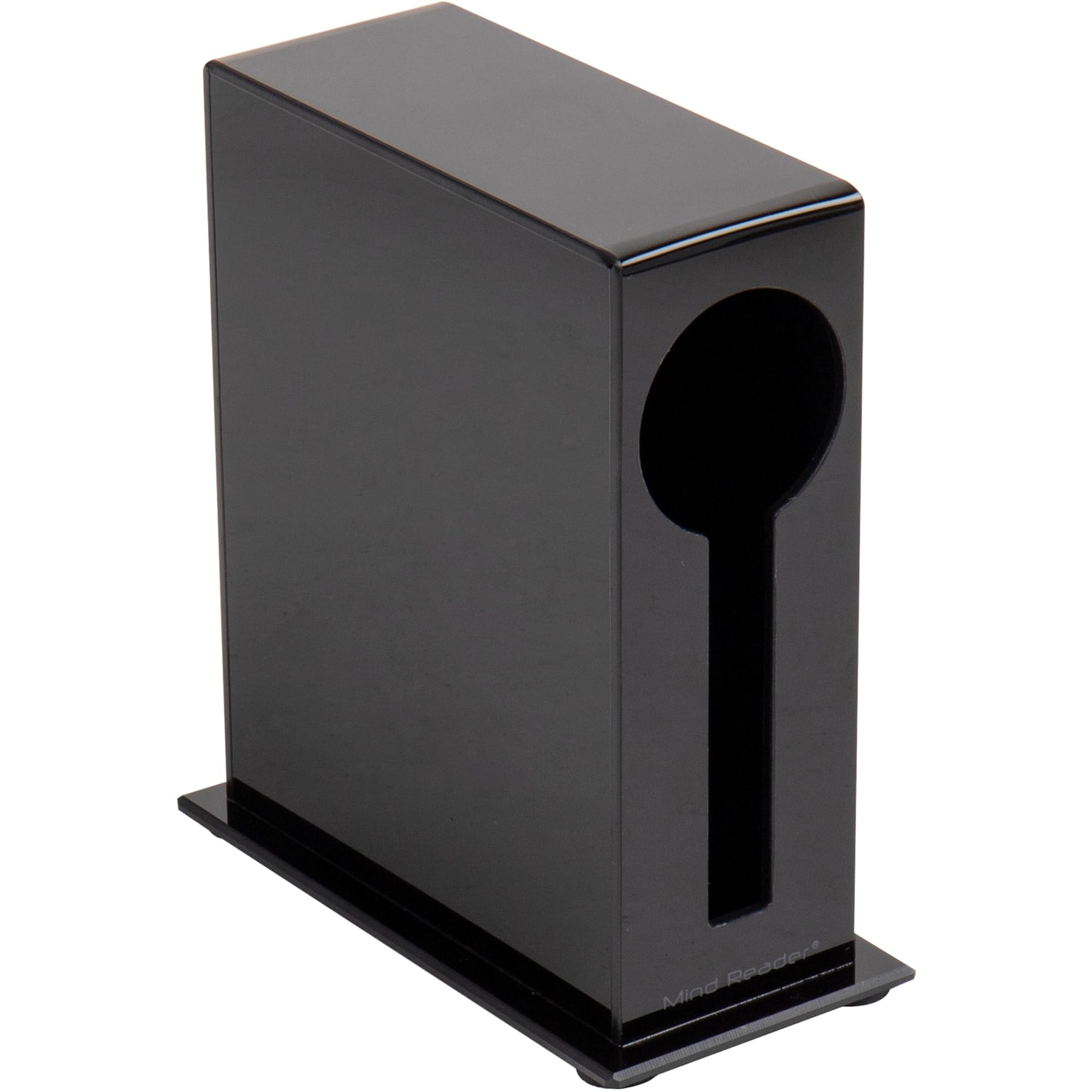 Mind Reader Utensil Dispenser, Silverware Organizer, Fork, Spoon Dispenser, Kitchen, 2.75" L x 5.5" W x 6" H, Set of 2, Black