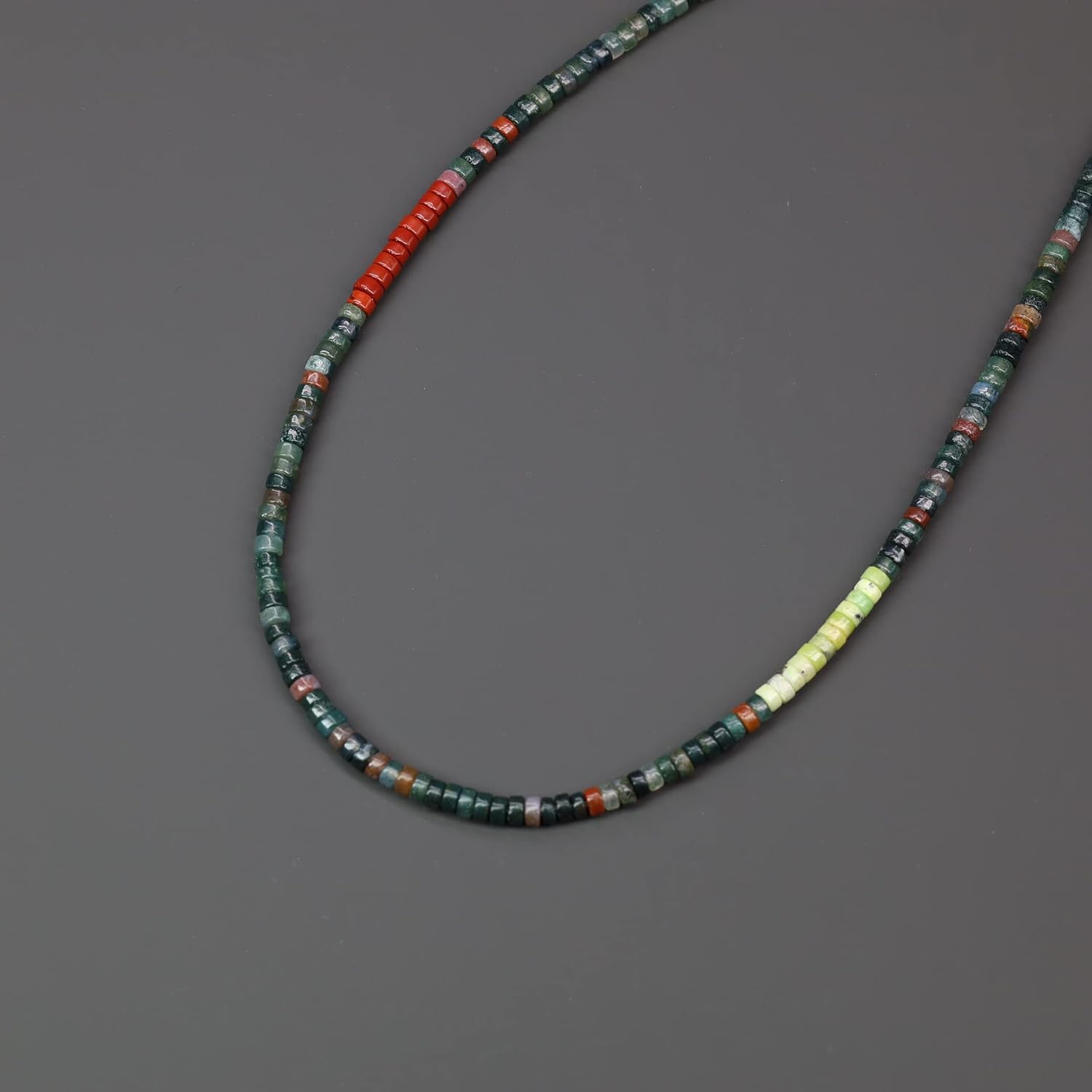 COAI Men's Beaded Necklace, Heishi Crystal Necklace for Men 20-26“ - Image 4