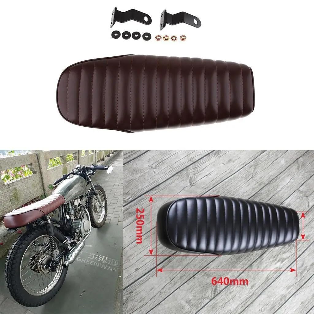 Siodełko motocyklowe ze sztucznej skóry brązowa poduszka uniwersalna Poduszka