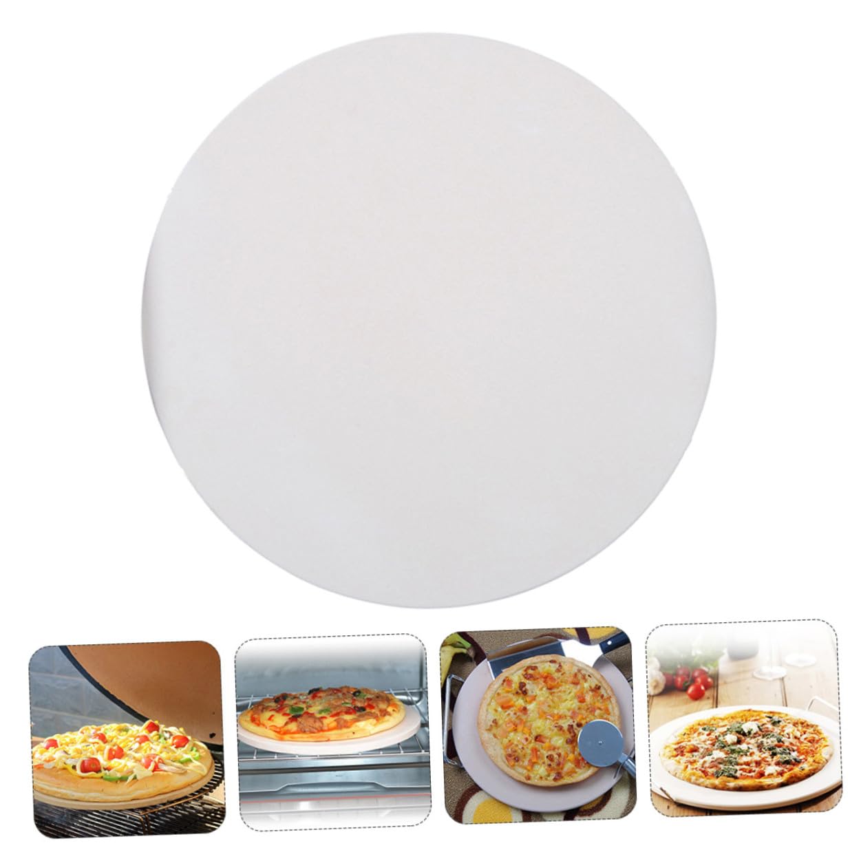iplusmile Piedra y al para Pizza Calor Resistente Cordierita de Herramienta para Hornear Superficie Delicada Pulida, Adecuado para Horno y Parrilla