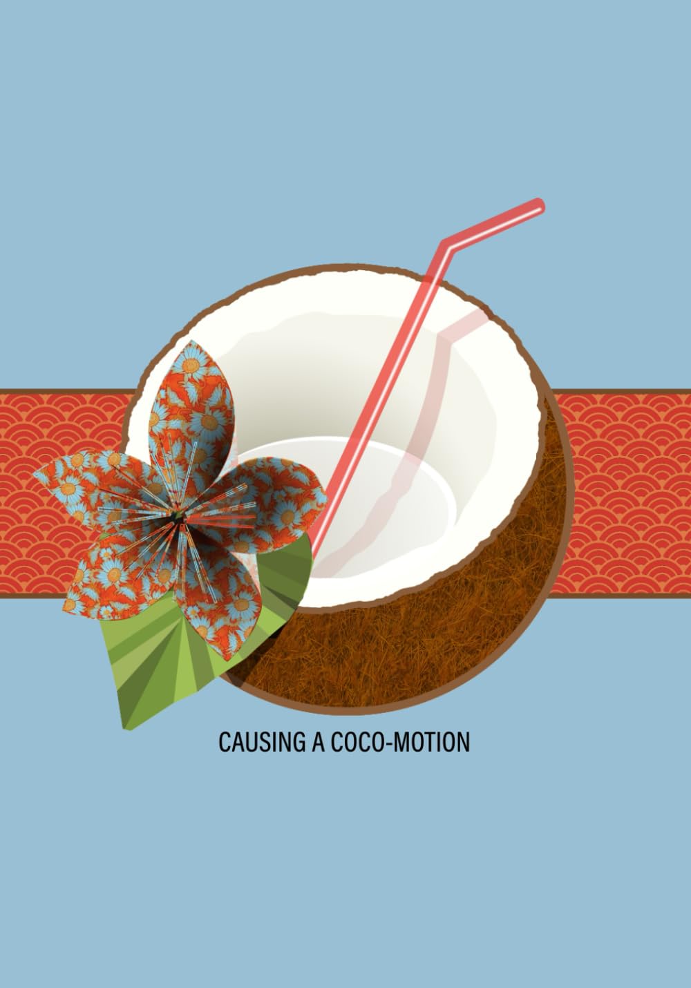 Dot Grid Notebook: My Ori Story's "Causing a Coco-Motion" Design, Origami-inspired original design, 7"x10" size, 120 pages, white paper, dot grid interior pages