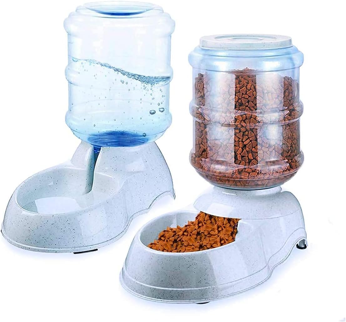 PARVY Self-Dispensing Gravity Pet Waterer, Small | Automatic Pet Water Dispenser 3.8L Large Capacity Self-Dispensing Gravity Pet Feeder Waterer Cat Dog Feeding Bowl Drinking Water (1Pcs) (Multicolor)