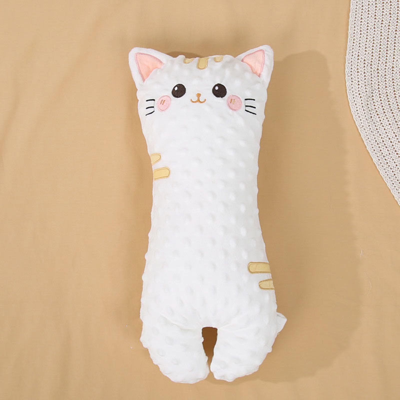 RIZGHWOY Cute Body Pillow, Kids Body Pillow Animal Plush Hug Sleep Adorable Shape with Polyester Fiber Material for Sleep Boys and Girls (Little Kitty)