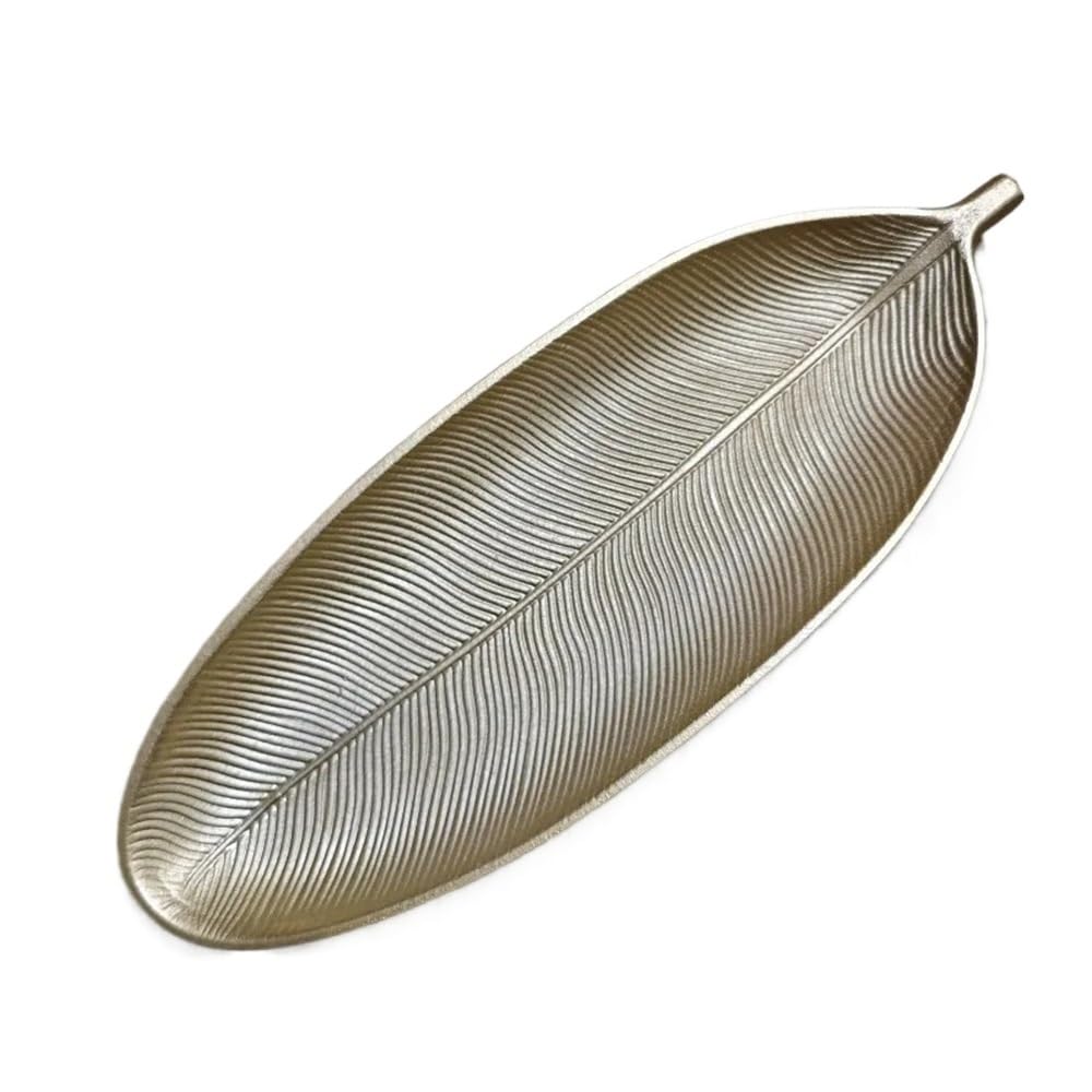 LIANXIBAG 1pc Leaf Decorative Tray, Shaped Decoration, Bowl Crystal Candle Jewelry Dish