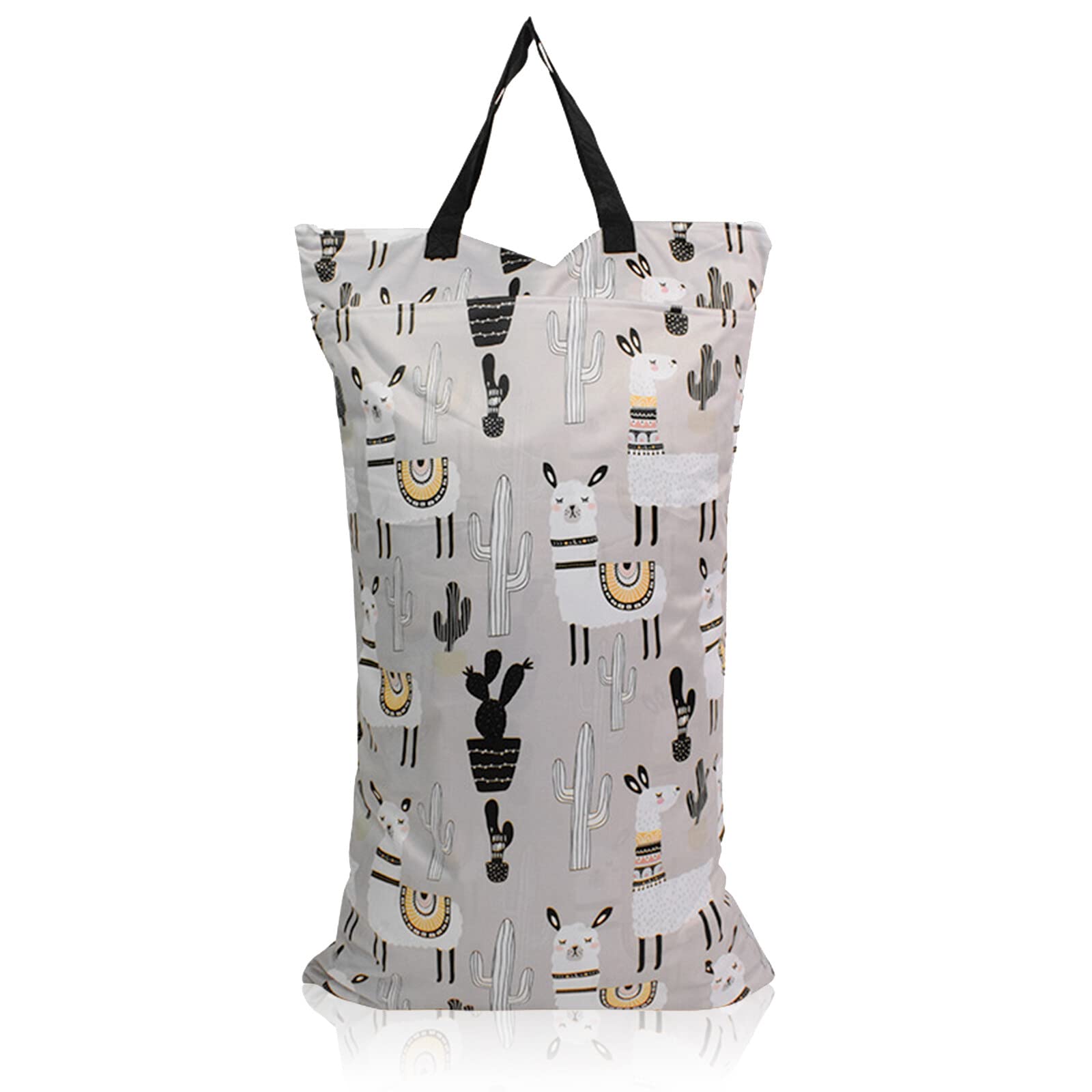 MHwan Wetbag Kindergarten, Wasserdichter Doppelreißverschluss zur getrennten Aufbewahrung Nasser und trockener Kleidung, Nassbeutel Kindergarten Groß, Waschbar, Wiederverwendbare Nasstasche (Grau)