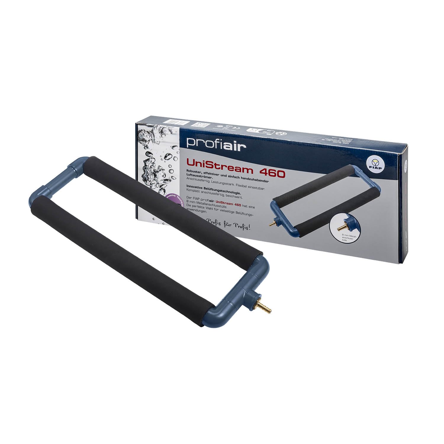 FIAP profiair UniStream 460 - Luftausströmer - Teichbelüftung - Material Porösgummi - Wasserbelüftung - Abmessung: 500 x 190 mm - für verschiedene Belüftungsanwendungen - Fischzucht - Teichwirtschaft