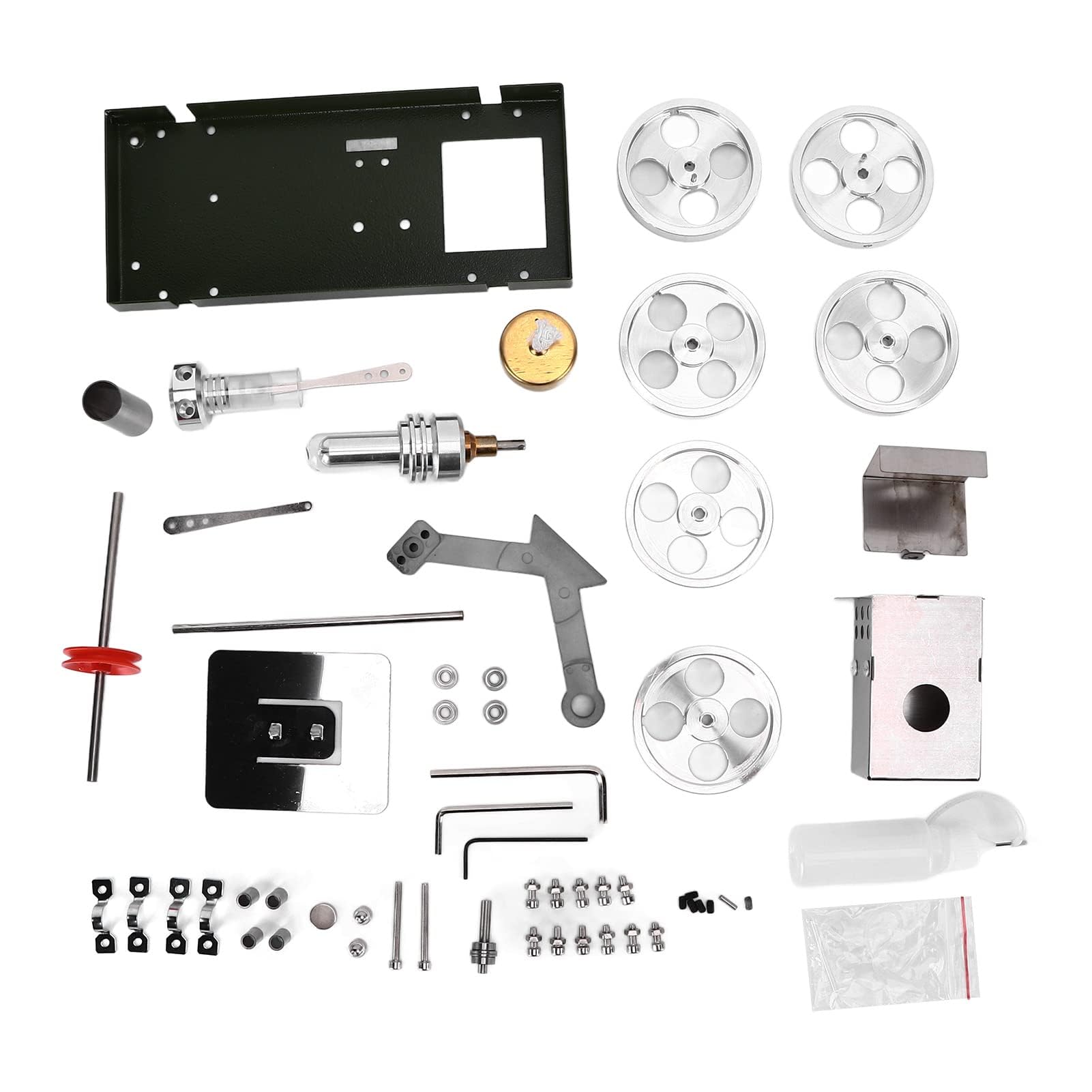 Atyhao Dampfmaschinenbausatz, Experimentieren & Forschen Spielzeug Stirling-Automotormodell Robust, langlebig für Physik, mechanisches Lernen für Klassenzimmer-Demonstrationen