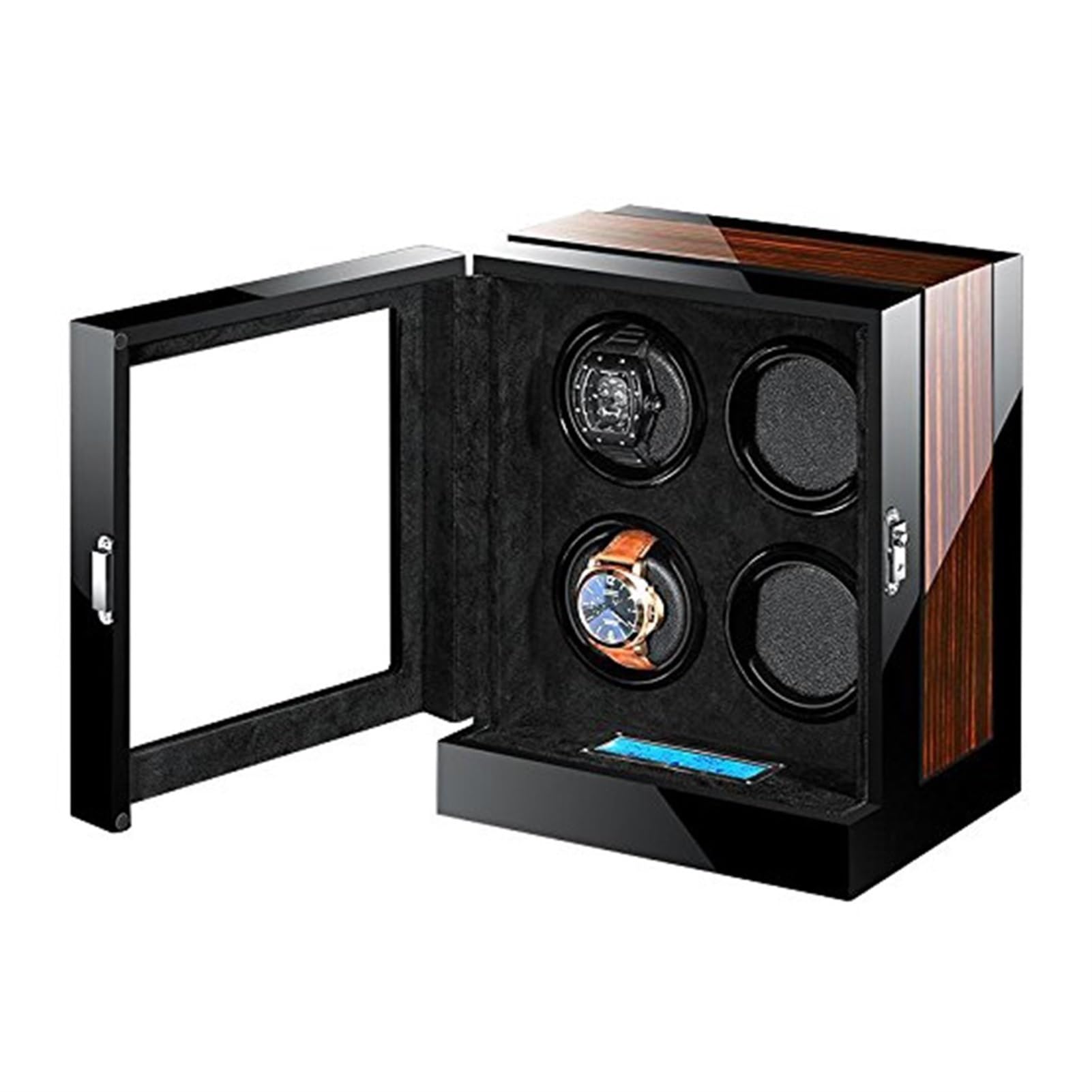 Remontoir montre automatique 4 emplacements a ecran LCD et coussin reglable