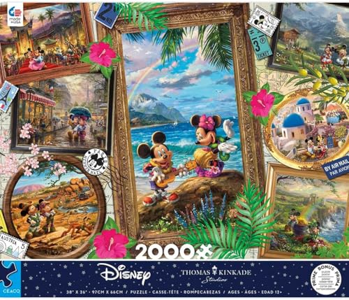 Ceaco - Thomas Kinkade - Disney - Travel Collage - 2000 Piece Jigsaw Puzzle by CEACO - Image 3