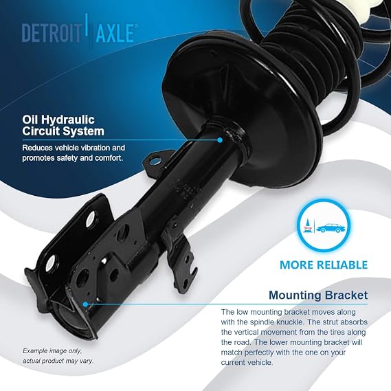 Detroit Axle - 1.8L Front 8pc Suspension Kit for 2009-2013 Toyota Corolla 2011-2013 Matrix, 2 Struts w/Coil Spring 2 Lower Control Arms 2 Lower Ball Joints 2 Sway Bar Links Replacement