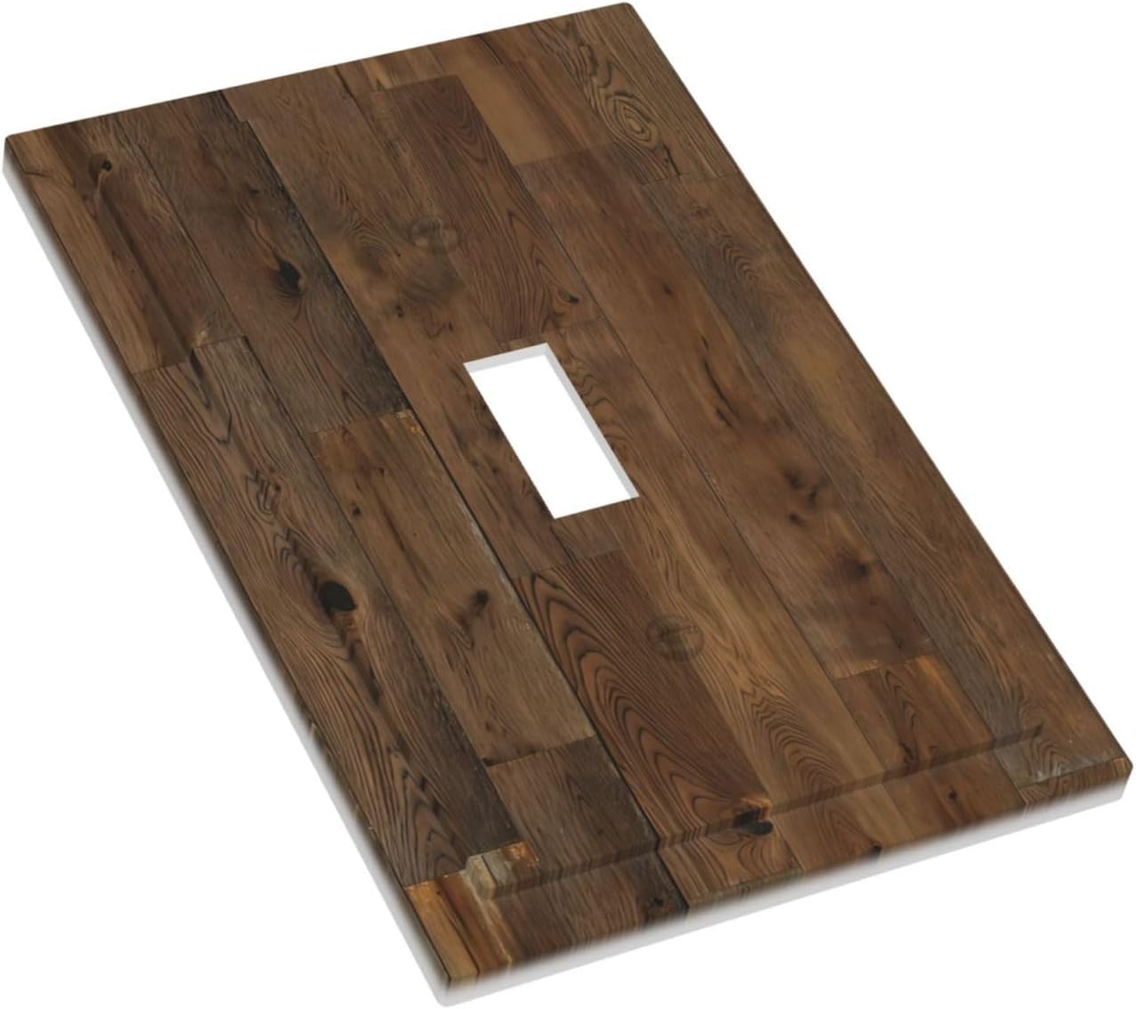 Rustic Brown Wood Wooden Cabin Light Switch Covers Decorative Vintage Country Plank 1 Gang Single Toggle Wall Plate Switchplate Electrical Faceplate for Bathroom Kitchen Bedroom Decor