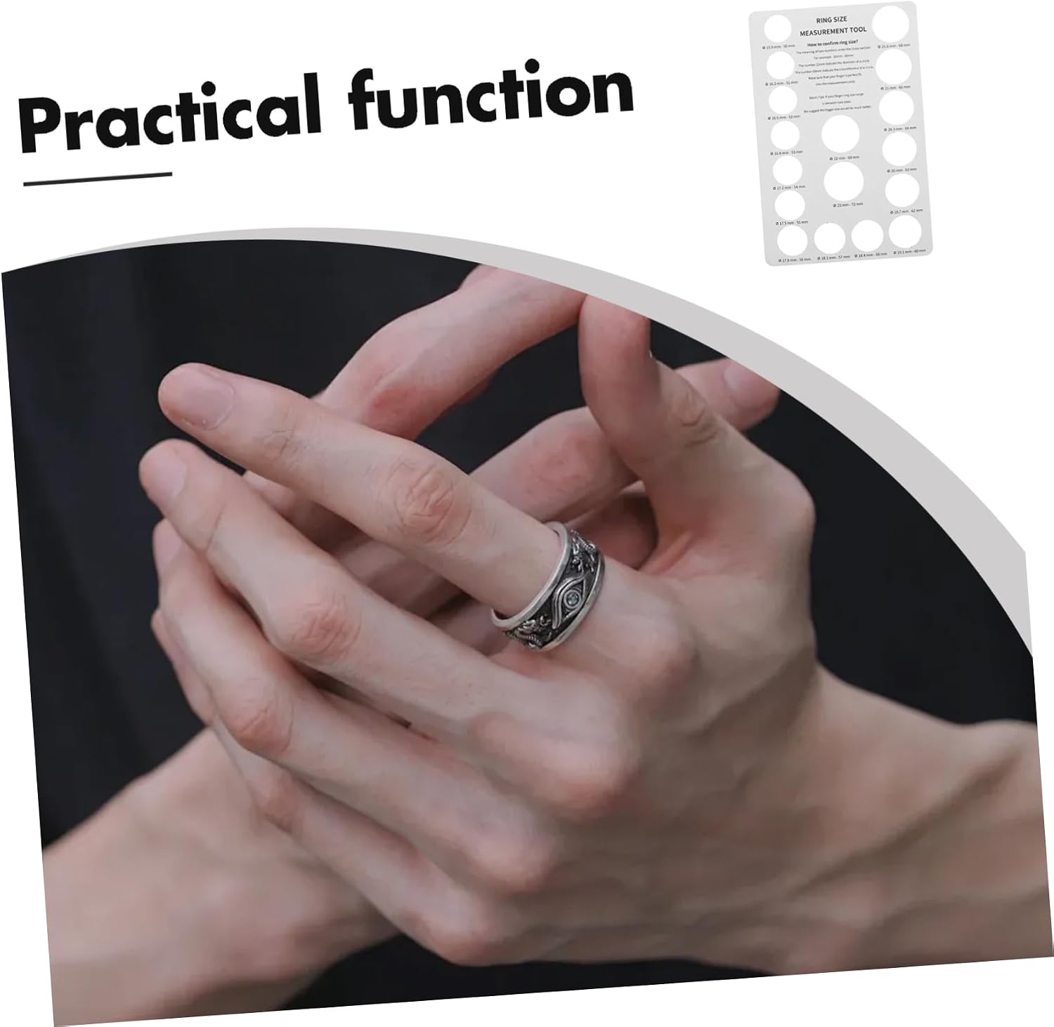 TEHAUX 2pcs Measuring Tool for Accurate Finger Sizing Reusable Jewelry Gauge for Men and Women Standard Measurement Ruler EU