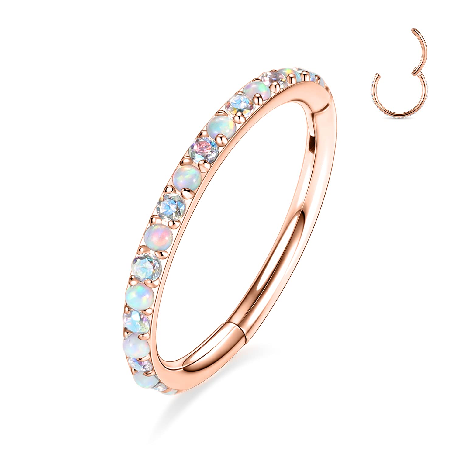 GAGABODY Conch Piercing Jewelry 20g 18g 16g 14g 12g Septum Jewelry Conch Hoop Daith Earrings Surgical Steel Clicker Hoop Piercing Rings Lip Rings with