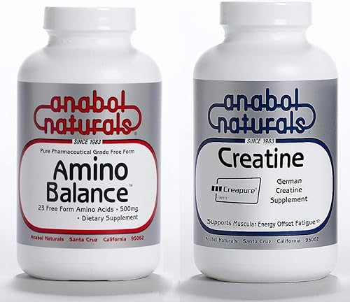 Pila de energía: Amino Balance 3.53 oz Pure Powder & Creapure Creatine 3.53 oz Pure Powder