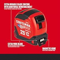Vista 3 de CRAFTSMAN Cinta métrica PROREACH, 25 pies (CMHT37665S)