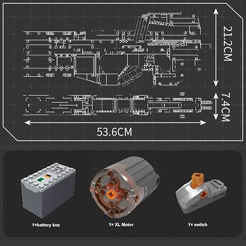 Miniatura 2 de Juguetes de bloques de construcción de rifle de asalto, kit de construcción de 1644 piezas, modelo de pistola compatible con Lego, regalo ideal para