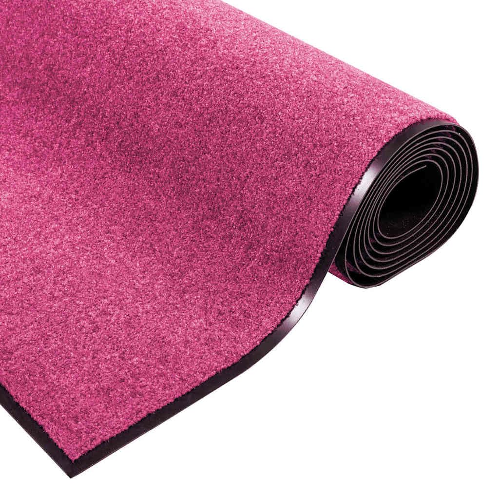 Fußmatte Rosa Schwarz 120 x 250 cm Türmatte Innen Außen