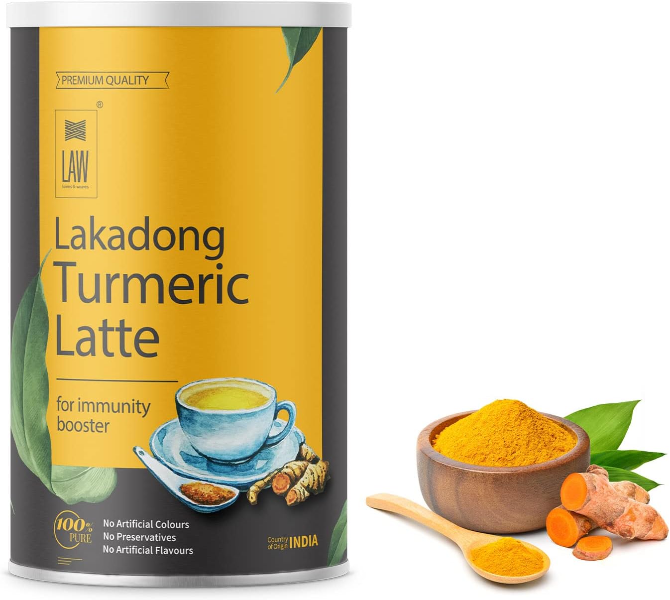 looms & weaves - Lakadong Turmeric Latte Powder - 200gm