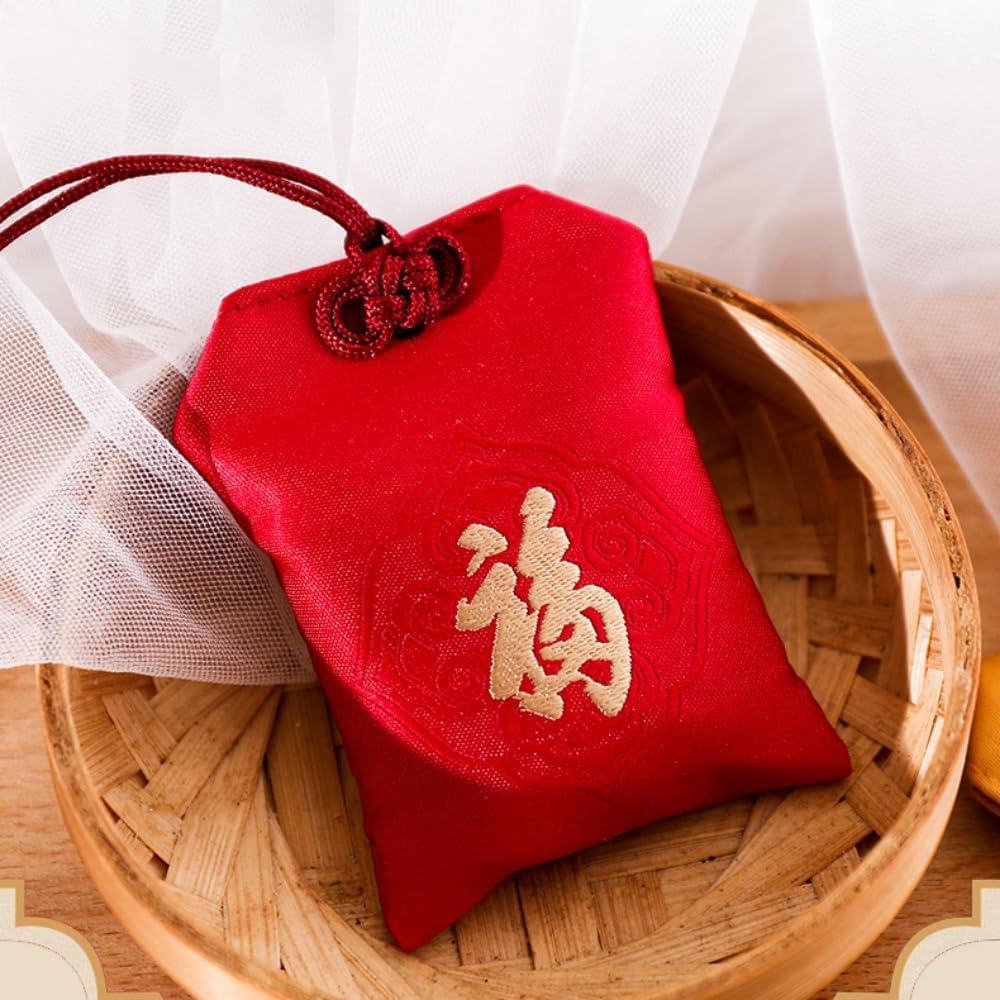 2pc Fragrant Sachet Empty Sachet Red Portable Lucky Bag Minimalist and Exquisite Wallet