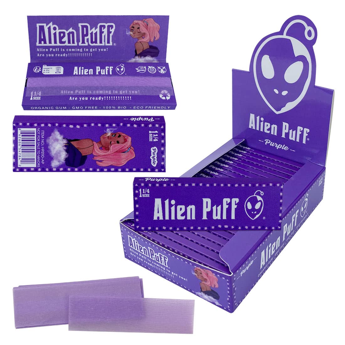 Purple Rolling Papers, 1 1/4size, 78x44mm