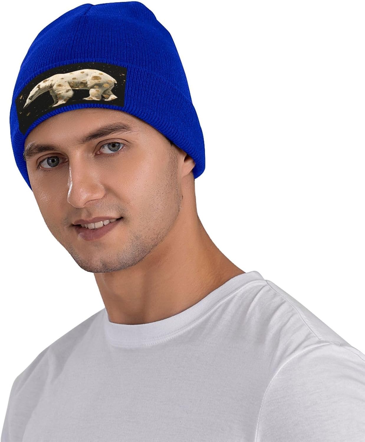 Golden Polar Bear Unisex Beanie for Men and Women Knit Hat Winter Beanies, Bulk Knit Hat for Cold Weather