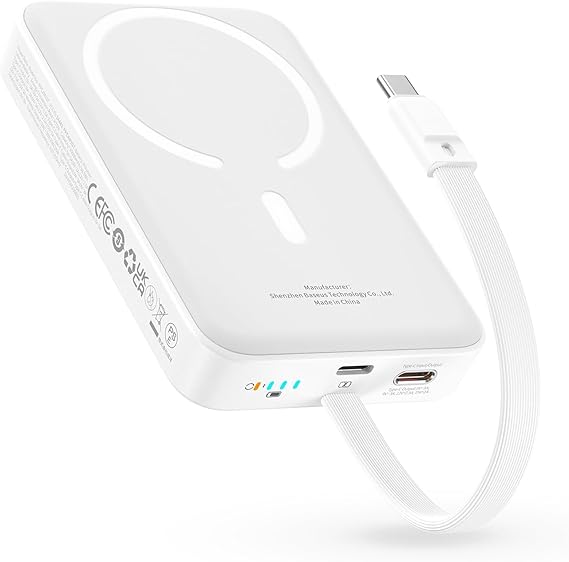 Baseus Power Bank, PD 30W Fast Charging Portable Charger with Builtin USB