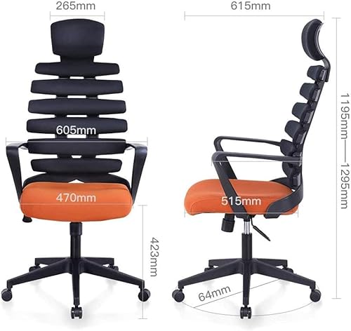 Miniatura 2 de Silla de escritorio reclinable de oficina con respaldo alto ergonómico de malla para computadora, sillas reclinables de oficina en casa con