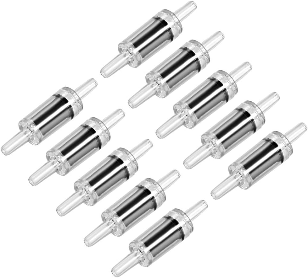 uxcell Aquarium Air Pump Check Valves Black Clear Plastic
