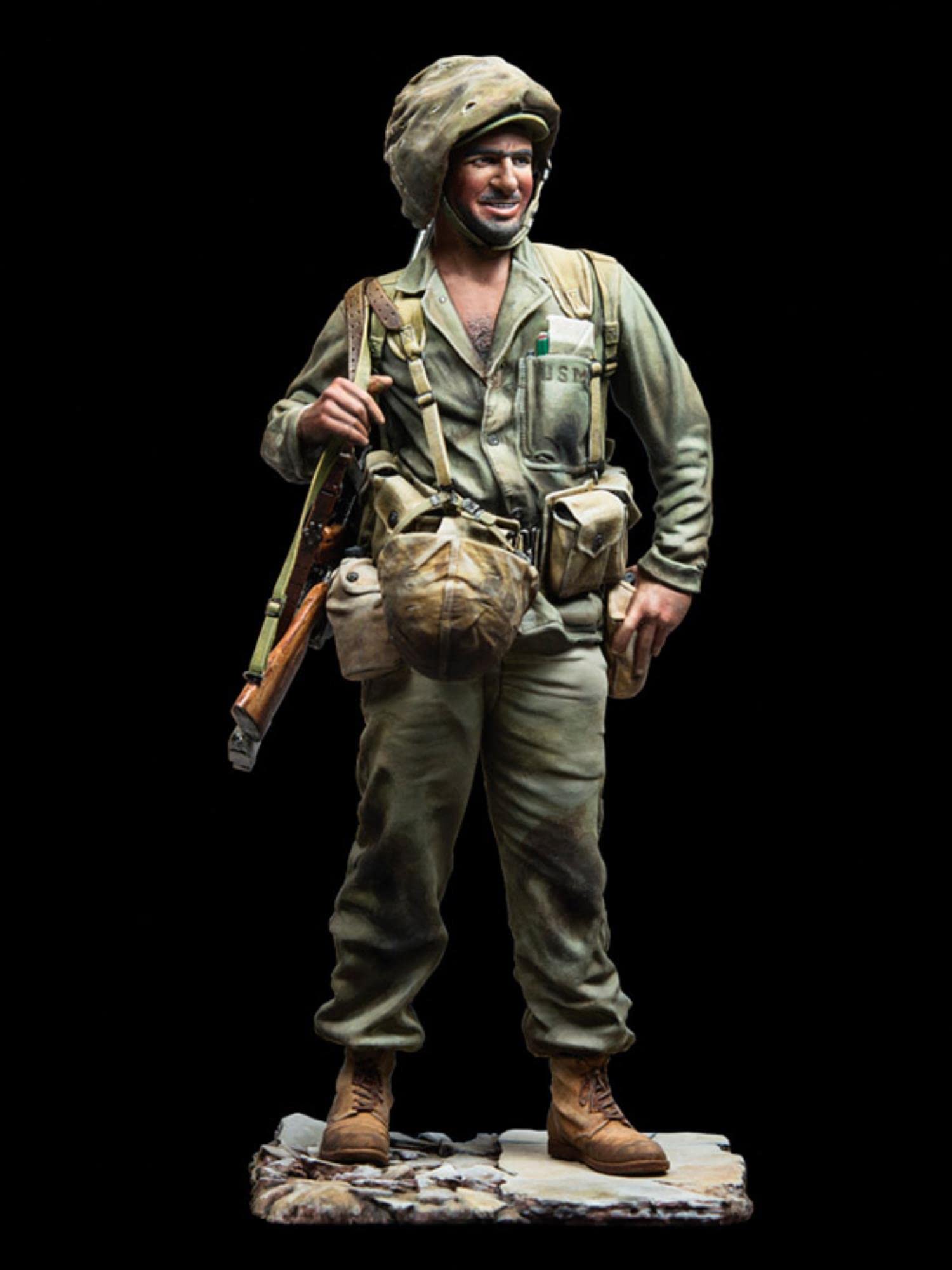 1/16 120mm Soldato Us Marine 1945 120mm Kit in Resina Giocattoli Fai da Te Modello in Resina Smontato Non Verniciato