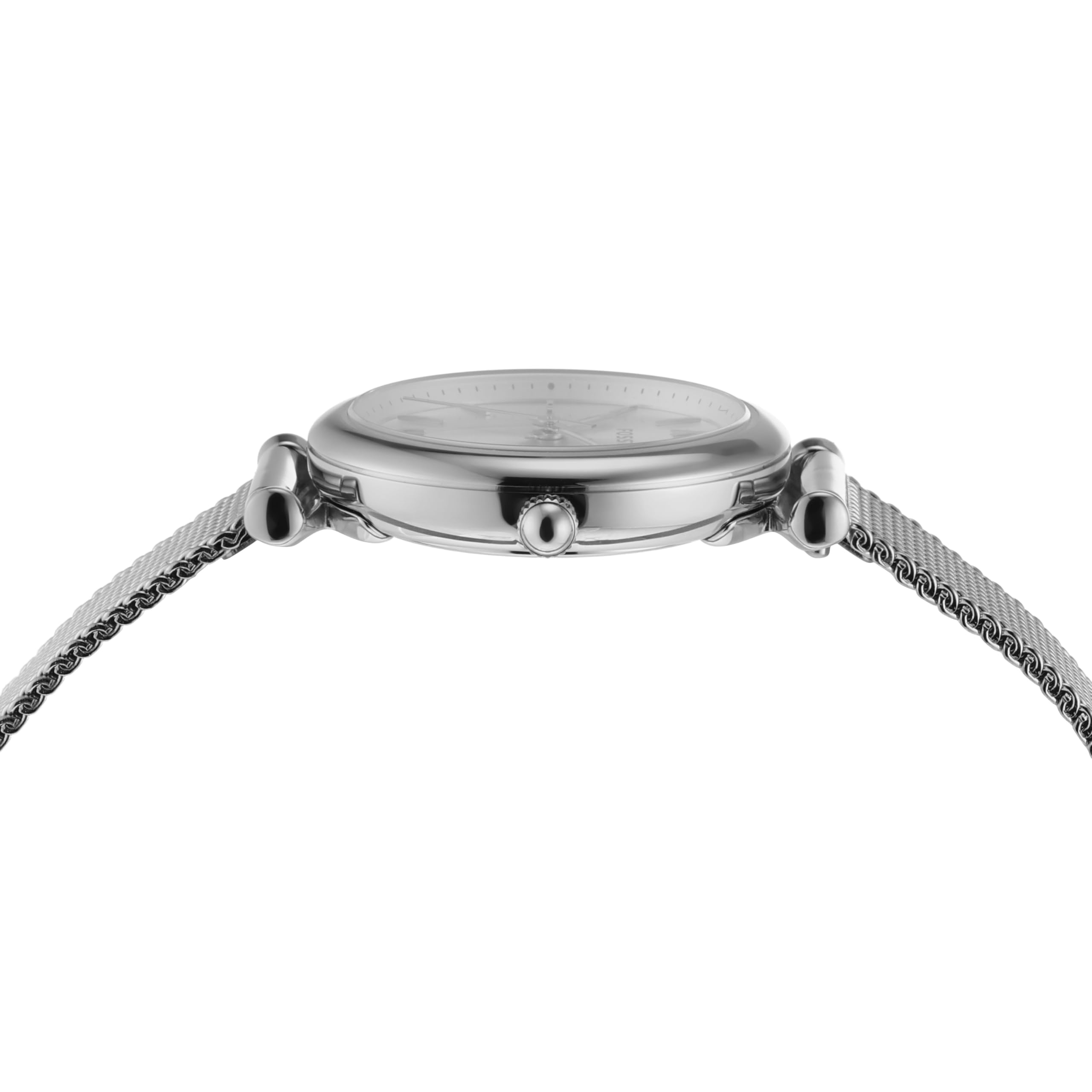 Fossil Orologio Carlie da donna, Movimento al quarzo a tre lancette in tonalità argento con cinturino in acciaio inossidabile