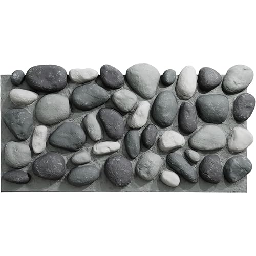 EverStone River Rock Faux Rock Panel, 49"W x 24 3/4"H