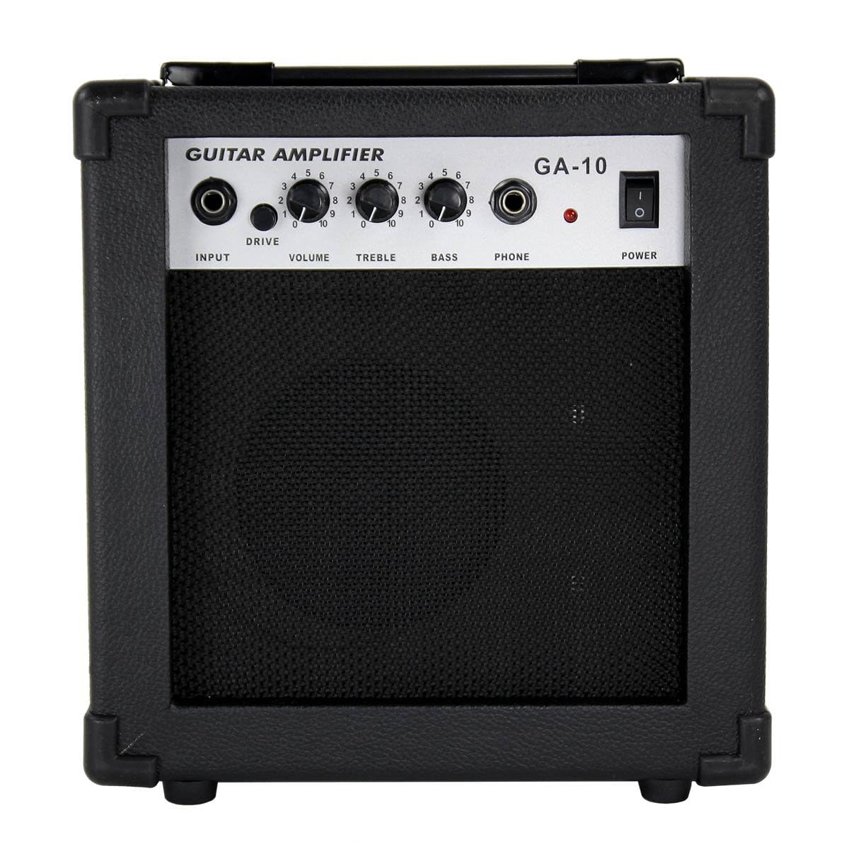 Gearlux 10-Watt Electric Guitar Amplifier - Black Bundle with Cable, Picks, and Austin Bazaar Polishing Cloth