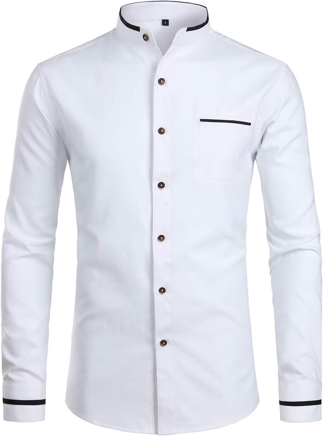 ZEROYAA mens Modern/Fitted Button Down Shirt