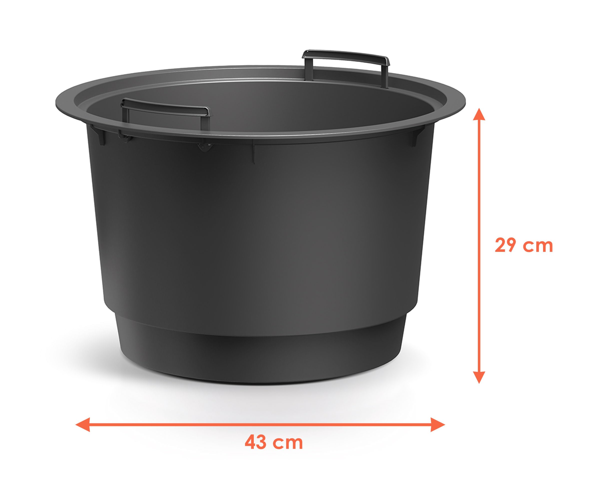 Bac à Fleurs Rond LOFT - Plastique 40 Cm - Rouge