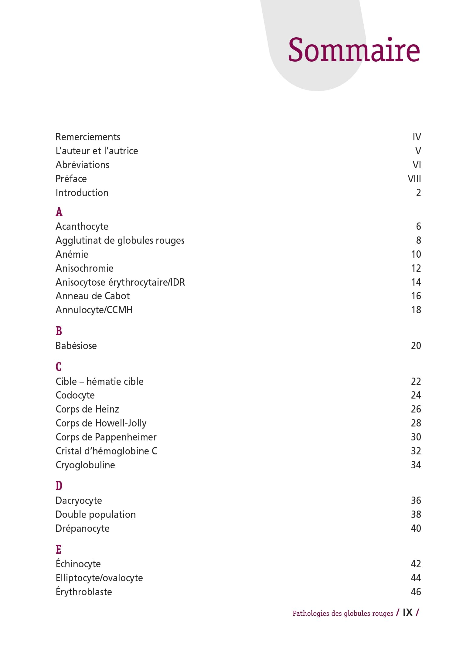 Pathologies des globules rouges: Glossaire illustré en 50 fiches