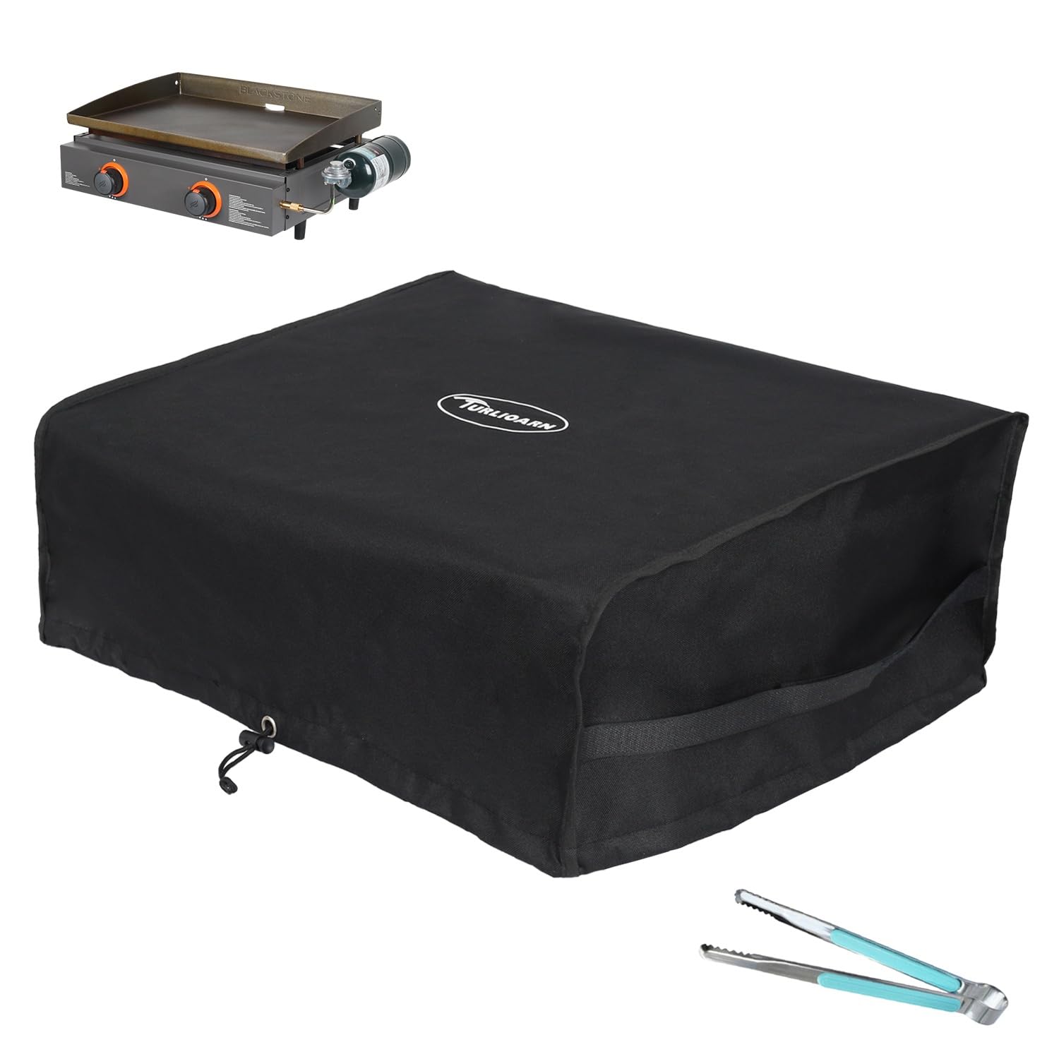 TURLIOARN Blackstone 22 Inch Grill Cover, 600D Abrasion Resistant Tear Resistant Material Grill Cover, Water Resistant and Fade Resistant, Blackstone 22 Inch Countertop Skillet Grill Cover