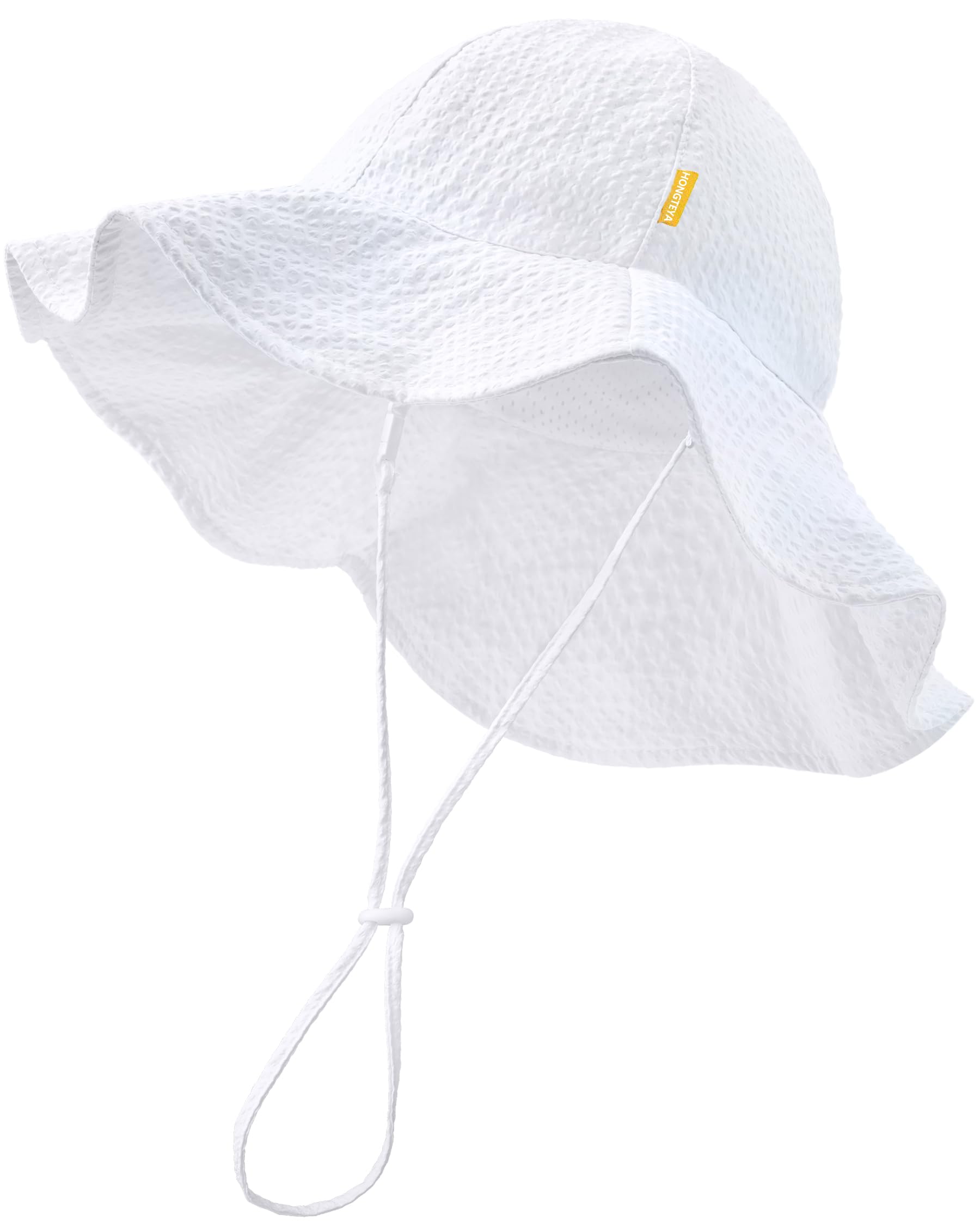 HONGTEYA Baby Sun Hat Wide Brim Adjustable Toddler Beach Bucket Hat