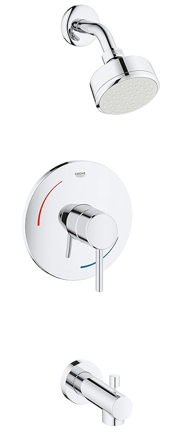 GROHE 3507310A Concetto Bathtub & Shower Combo Faucet, Chrome