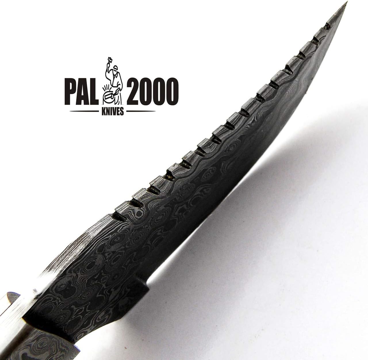 Custom Handmade Hunting Knife Bowie Knife Damascus Steel Survival Knife EDC 9'' Overall Ram Horn with Sheath 9396
