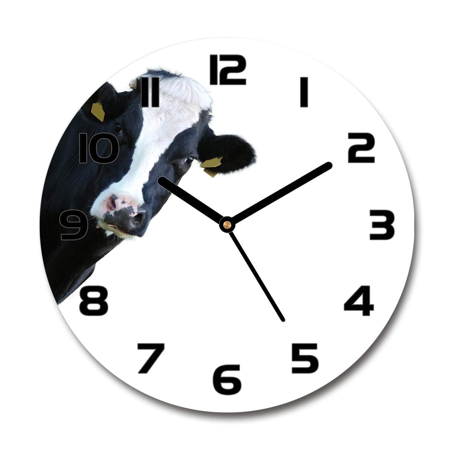 Horloge en verre sans tic-tac 60x60cm Tulup pour un intérieur calme