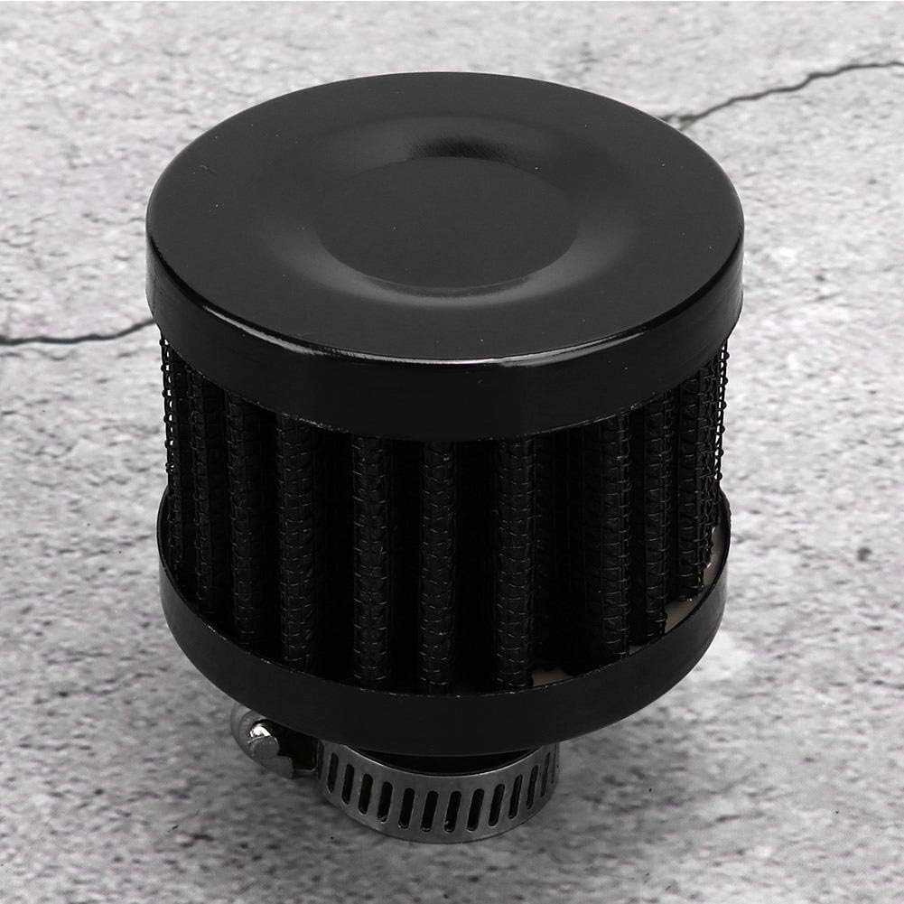 Air Intake Breather, 13mm/0.5in Mini Air Intake Filter Vent Crankcase Breather Universal Car Accessory For Car and Motorcycle(Black)